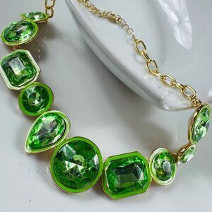 Zara Elegant Green Gemstone Necklace